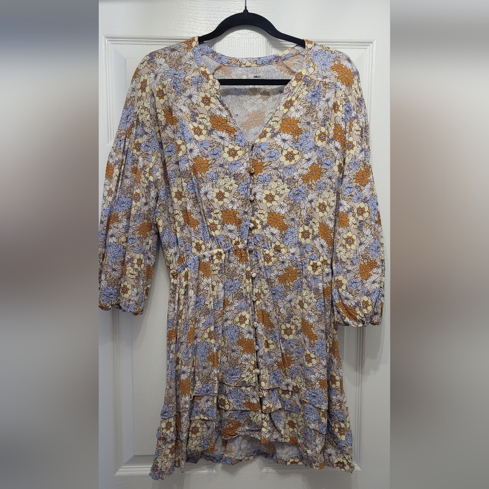 Amuse Society "Blanca" Retro Floral Mini Dress